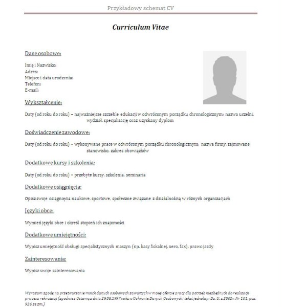 Dokumenty aplikacyjne, Profesjonalne CV, pisanie cv, wz&oacute;r cv